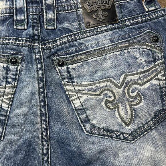 Mens blue rock revival jeans - Picture 1 of 6
